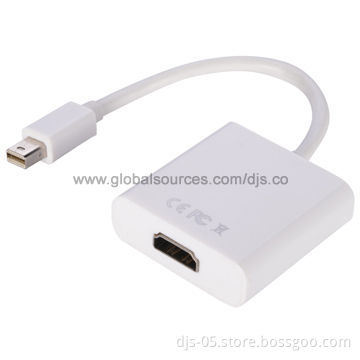 Mini DisplayPort Male to HDMI Female Converter Cable, Supports the Video Bandwidth Up to 10.8Gbps